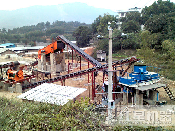 機制砂生產線現(xiàn)場圖