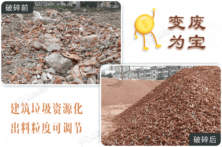 建筑垃圾破碎前后，還能運用到建筑骨料中